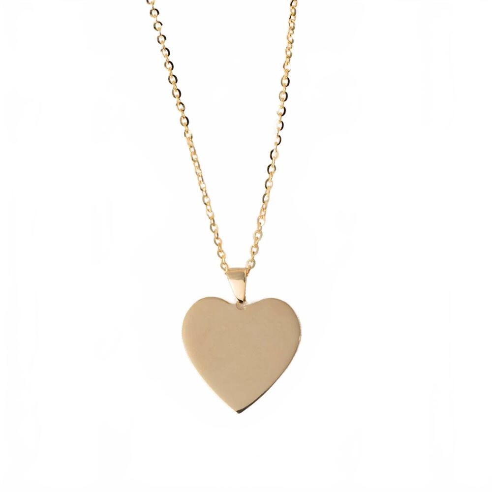 NEW SKOSH JEWELRY women's heart on disc necklace in gold